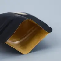 Пакет Zip-lock Крафт с прямоугольным окном, черный,10&times;15&times;3 см