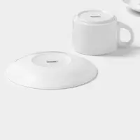 Чайный сервиз Magistro Basic bistro, 2 персоны, 4 предмета: 2 чашки 200 мл, 2 блюдца d=15 см, фарфор, белый