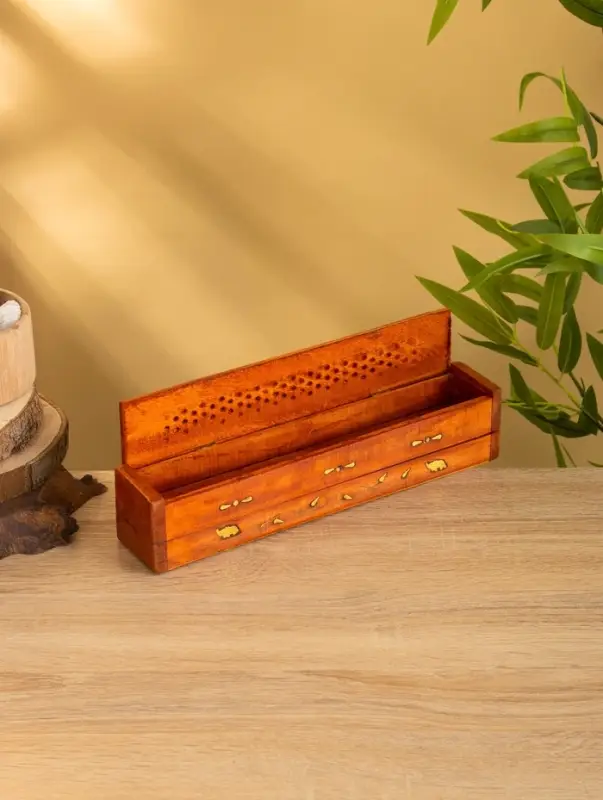 Пенал для благовония двойной с хранением, дерево шишам 30,5 см Пенал для благовония двойной с хранением, дерево шишам 30,5 см