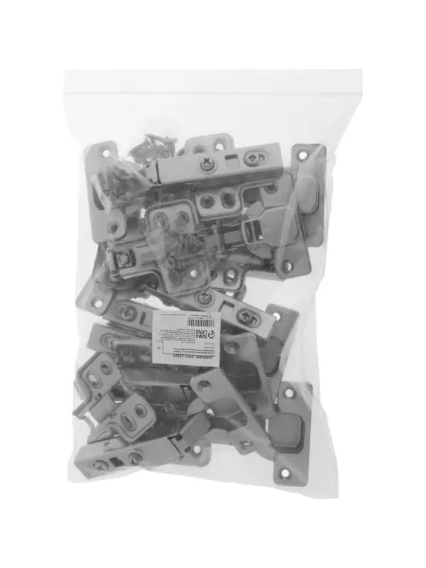 Петля мебельная с доводчиками ТУНДРА, накладная, угол 90 градусов, набор 10 шт