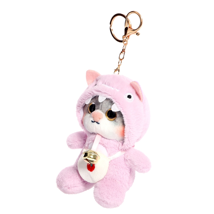 Мягкая игрушка «Котик», в фиолетовом капюшоне», 12 см Мягкая игрушка «Котик», в фиолетовом капюшоне», 12 см