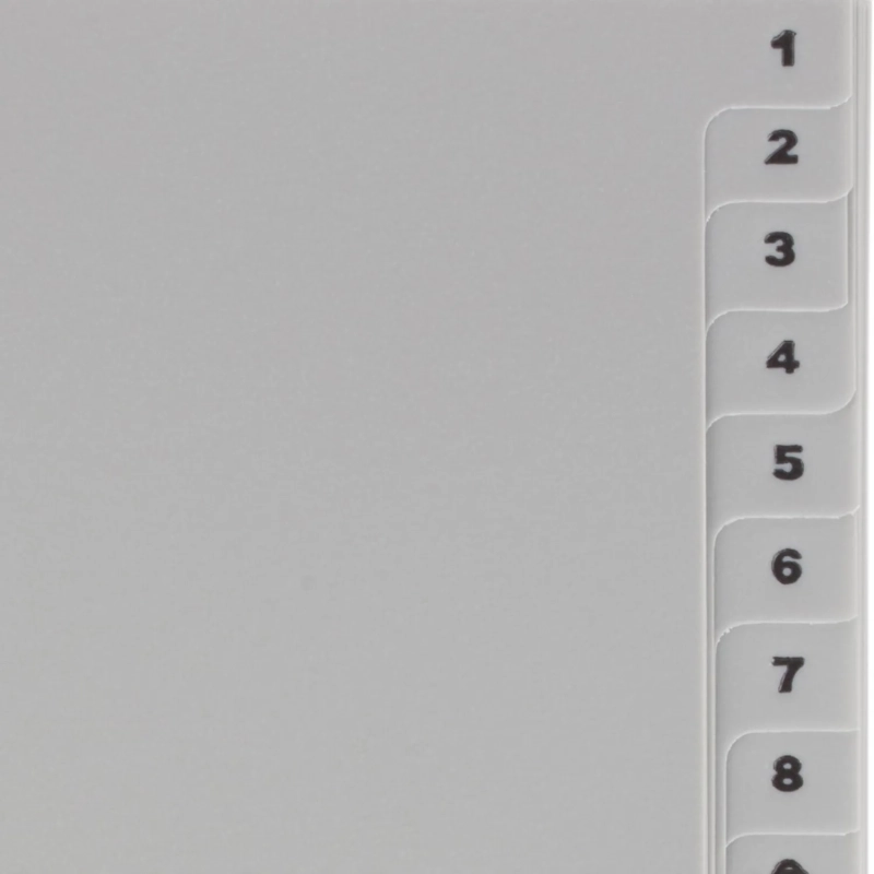 Разделитель листов из сер.пласт. с индексами Attache, А4,цифровой 1-31