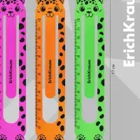 Набор из 4 закладок ErichKrause Matt Neon, фигурные, пластик, МИКС
