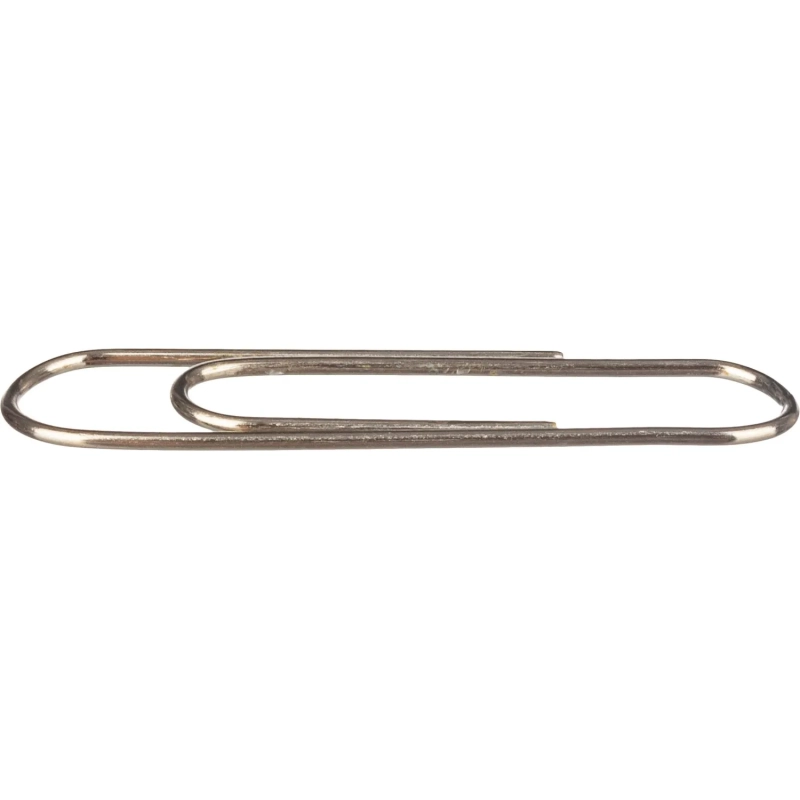 Скрепки Deli никелированные, 33 мм, негофрированные,100 шт/уп