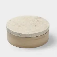 Банка для сыпучих продуктов, 16&times;16&times;7.5 см, бамбук