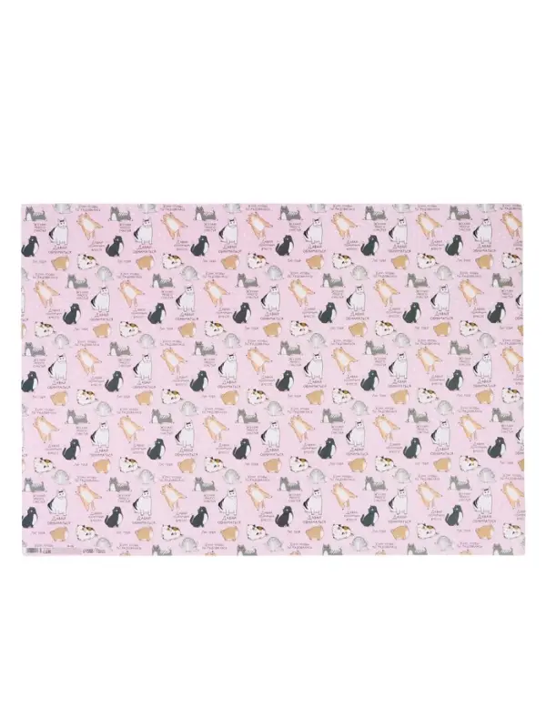 Бумага упаковочная глянцевая &laquo;Коты&raquo;, 70&times;100 см