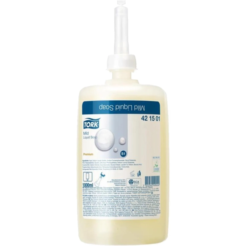 Картридж с жидким мылом Tork S1 крем 1л, 421501/420501