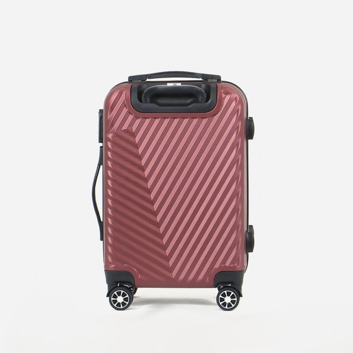 Чемодан малый 36 л (S), «Фабрика КАРТЕКС», отдел на молнии, кодовый замок, 4 колеса, цвет бордовый Чемодан малый 36 л (S), «Фабрика КАРТЕКС», отдел на молнии, кодовый замок, 4 колеса, цвет бордовый