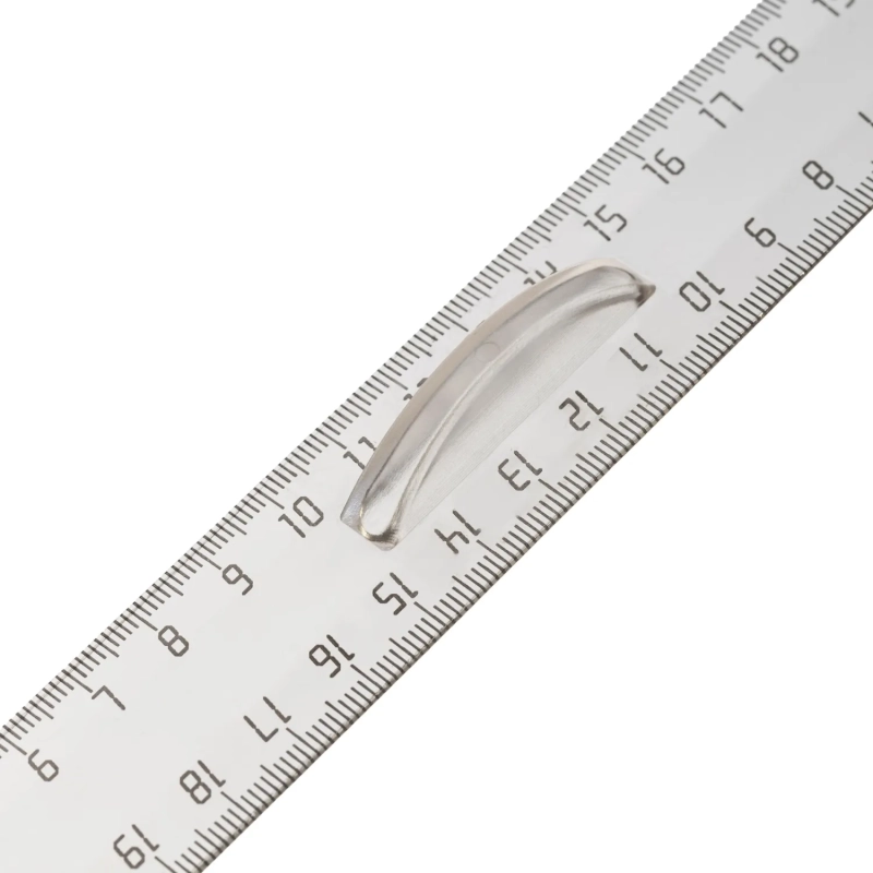 Линейка 25см с держателем прозрачная пластик