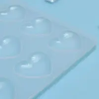 Форма для шоколада Доляна &laquo;Сердечки&raquo;, силикон, 20&times;17.5&times;0.6 см, 9 ячеек (5.5&times;5 см), прозрачная