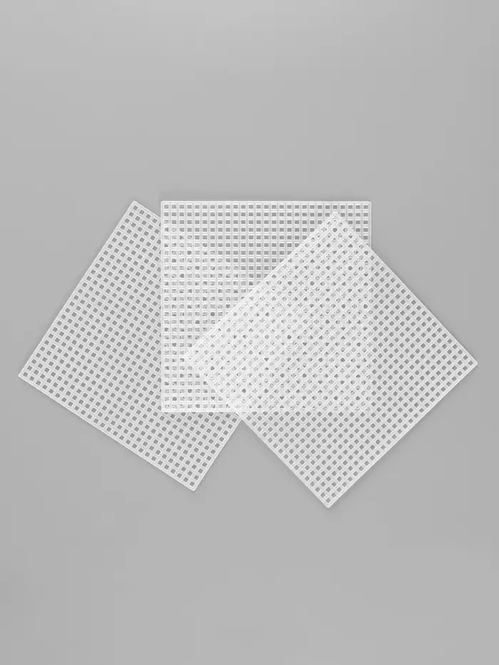 Канва для вышивания &laquo;Квадрат&raquo;, пластиковая, 10.5&times;10.5 см, 3 шт., белая