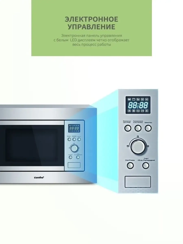 Встраиваемая микроволновая печь CBM201X, гриль, 20 л Встраиваемая микроволновая печь CBM201X, гриль, 20 л