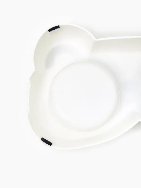 Миска пластиковая двойная "Панда" 2 х 160 мл, серая