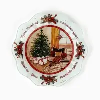 Тарелка новогодняя плоская &laquo;Новый год&raquo;, d=23 см