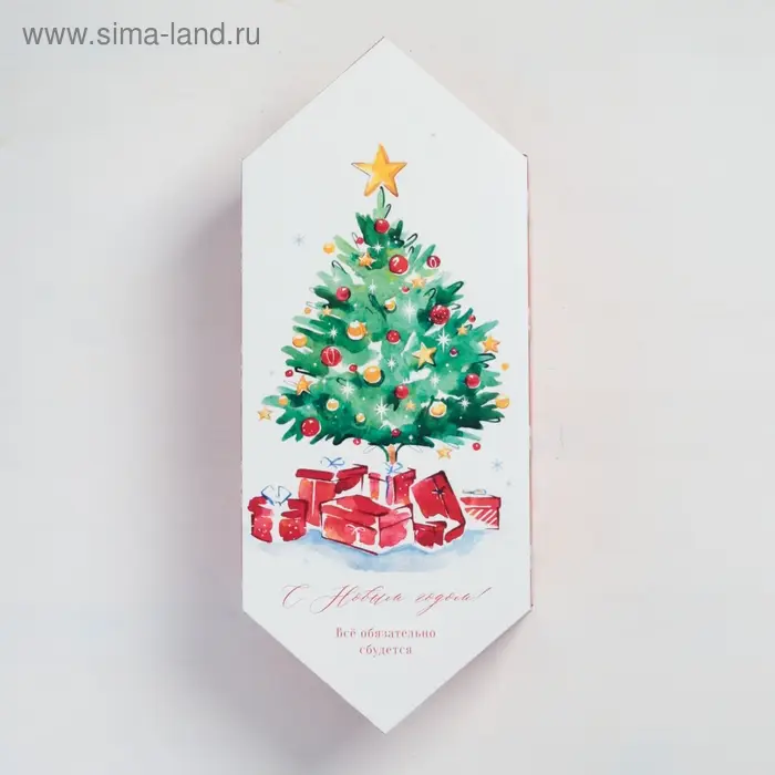 Коробка - конфета подарочная новогодняя складная «С Новым годом!», 14 х 22 х 8 см, Новый год Коробка - конфета подарочная новогодняя складная «С Новым годом!», 14 х 22 х 8 см, Новый год