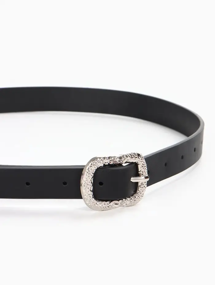 Ремень женский, металлическая пряжка, 2.3&times;105 см, чёрный