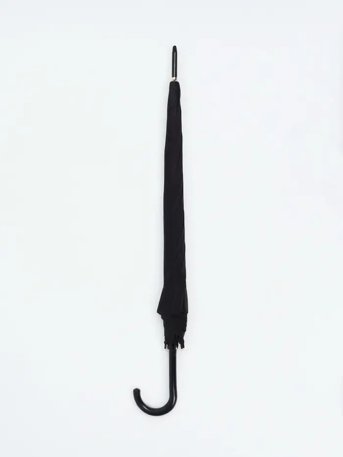 Зонт - трость полуавтоматический &laquo;Однотон&raquo;, 8 спиц, R=56/67 см, d=112 см, чёрный