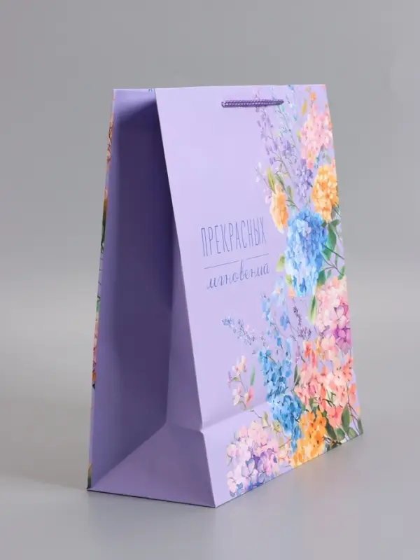 Пакет подарочный ламинированный "Прекрасных мгновений" 26 х 12 х 32 см
