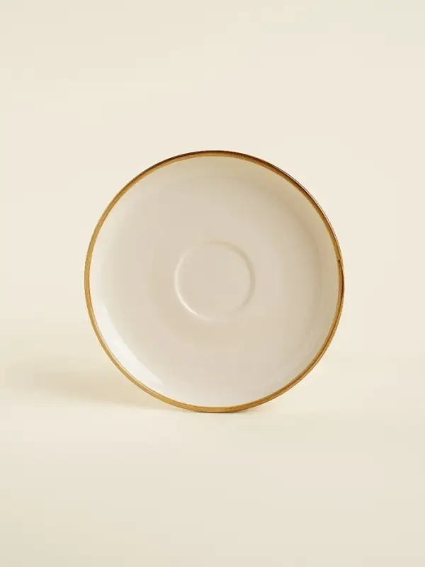 Чайная пара SL Home &laquo;Леггеро&raquo;, 280 мл, блюдце d=14 см, фарфор, бежевая