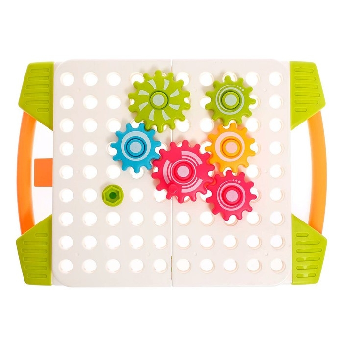 Конструктор винтовой «Пуговки и шестеренки», 3 в 1, с шуруповёртом, 147 деталей и 12 карточек Конструктор винтовой «Пуговки и шестеренки», 3 в 1, с шуруповёртом, 147 деталей и 12 карточек