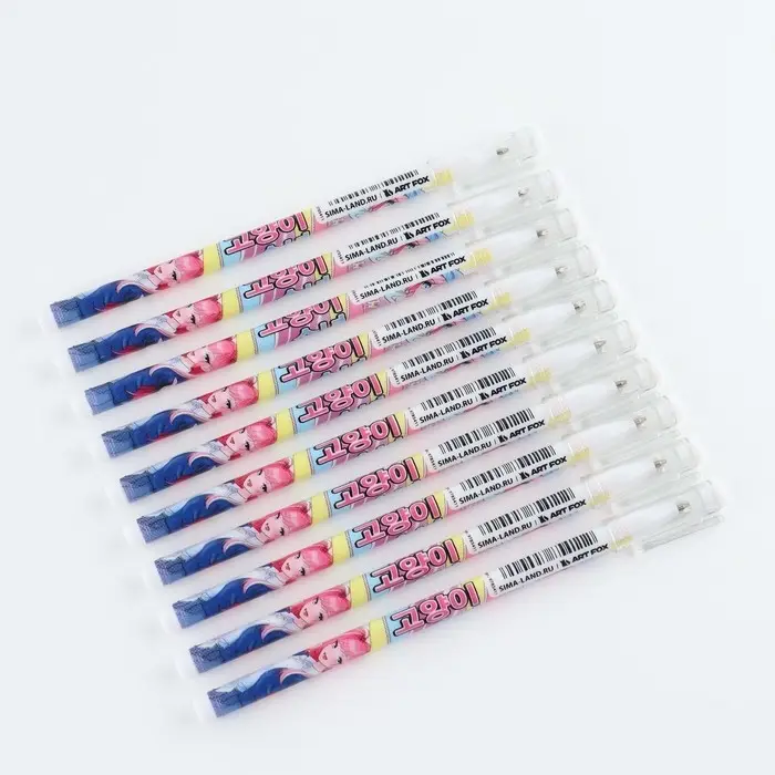 Ручка шариковая синяя паста 0.5 мм с колпачком «Кавай» пластик Ручка шариковая синяя паста 0.5 мм с колпачком «Кавай» пластик