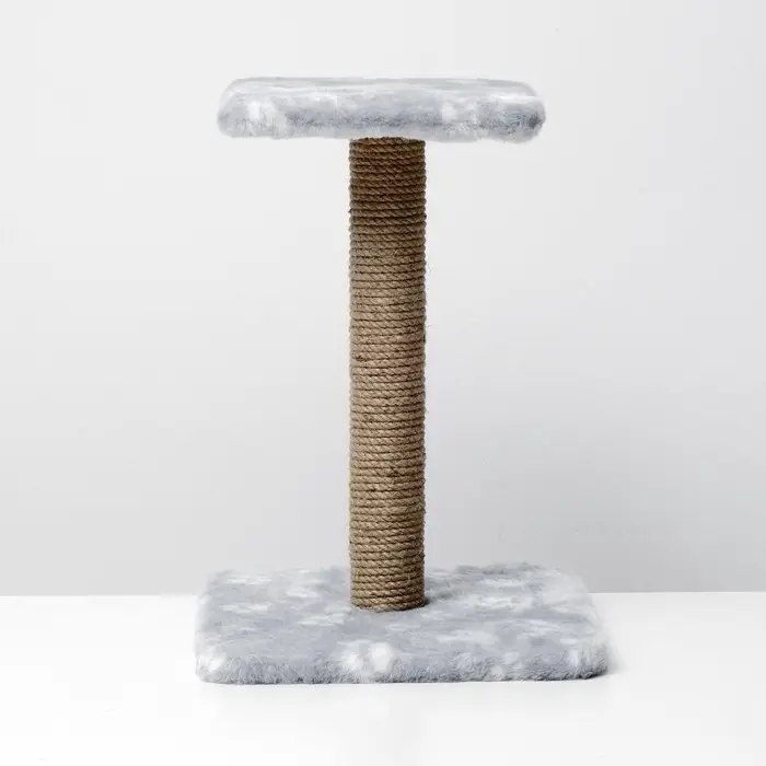 Когтеточка &laquo;Полка&raquo;, 30&times;30&times;40 см, с подставкой, джут, серая