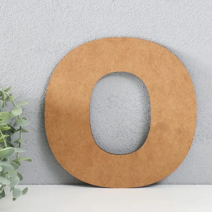 Панно буква  Панно буква "O" 20х20 см, чёрная