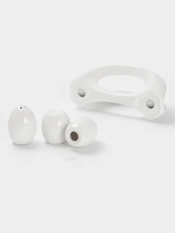 Набор для специй BellaTenero &laquo;Бергамо&raquo;, 4 предмета, на подставке, керамика, белый