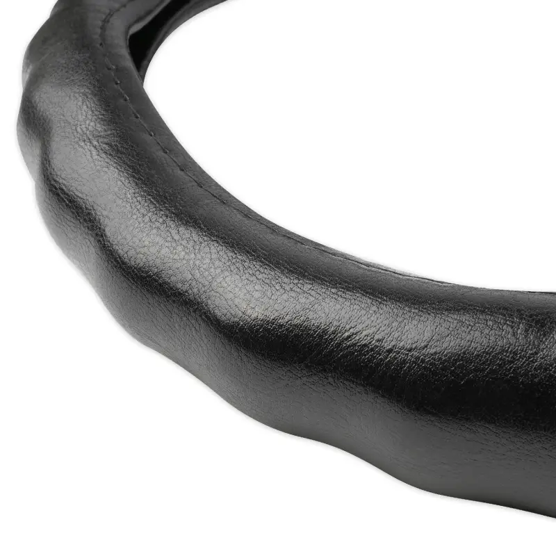 Оплетка на руль (нат. кожа) AVS GL-665M-B (размер M, черный) - Серия "Classic"