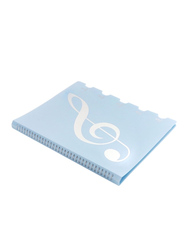 Нотная папка - 30 файлов 60 листов голубая Нотная папка - 30 файлов 60 листов голубая