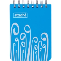 Блокнот А7,пласт обл,80л, ATTACHE FANTASY,голуб