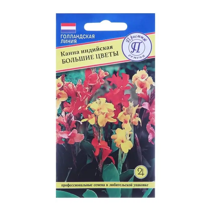 Семена цветов Канна индийская "Большие цветы", 3 шт