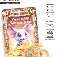 Кошельковый талисман «Мышка», 2 х 1.4 см