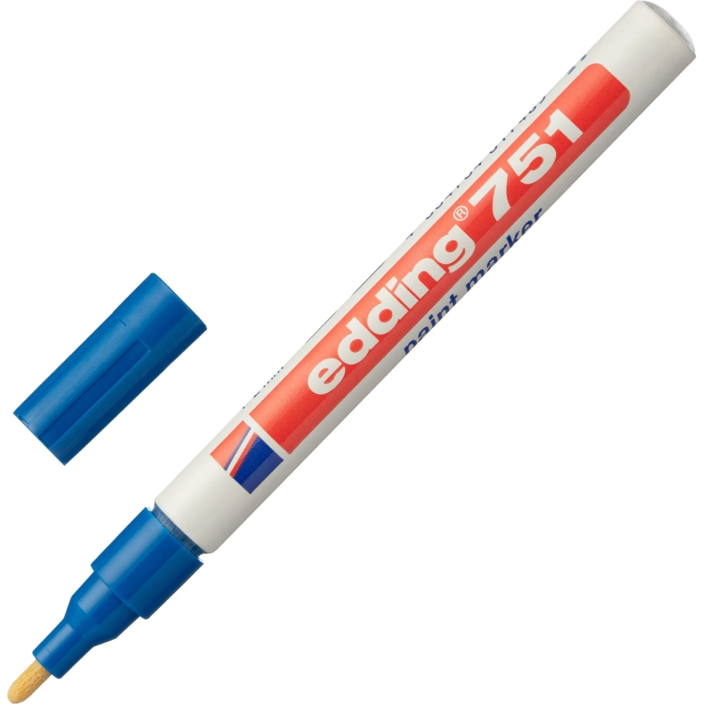 Маркер лаковый EDDING E-751/3 синий, 1-2мм, мет. корп