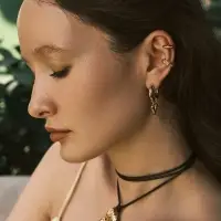 Серьги &laquo;Каффы&raquo;, набор 3 шт. мятый, цвет золото