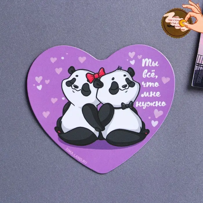 Магнит на холодильник «Панды», 7 х 6 см