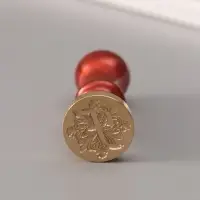 Печать для сургуча с пластиковой ручкой &laquo;Буква F на вензеле&raquo;, 2.5&times;2.5&times;6.3 см