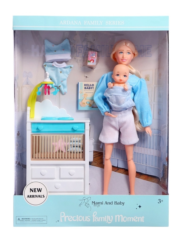 Кукла-модель "Счастливая мамочка" с аксессуарами