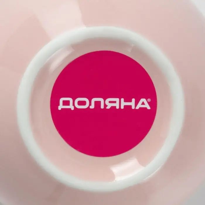 Чайная пара керамическая с ложкой &laquo;Зефирка&raquo;, 2 предмета: чашка 250 мл, блюдце d=13 см, розовая