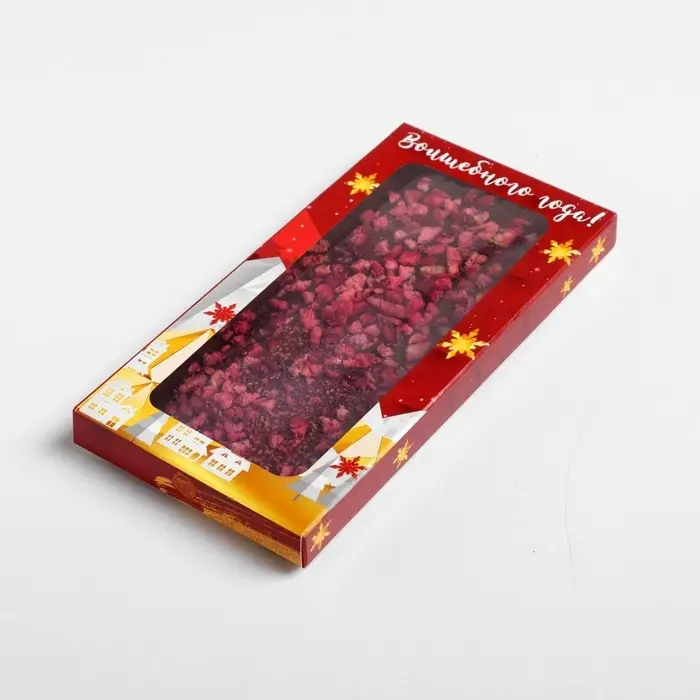 Коробка для шоколада «С Новым годом!», с окном, 17 х 8.5 х 1.5 см Коробка для шоколада «С Новым годом!», с окном, 17 х 8.5 х 1.5 см