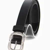 Ремень женский, металлическая пряжка, 2.3&times;105 см, чёрный
