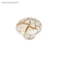 Ручка-кнопка CAPPIO ART Ceramics 011, d=38 мм, керамическая, белая с текстурой