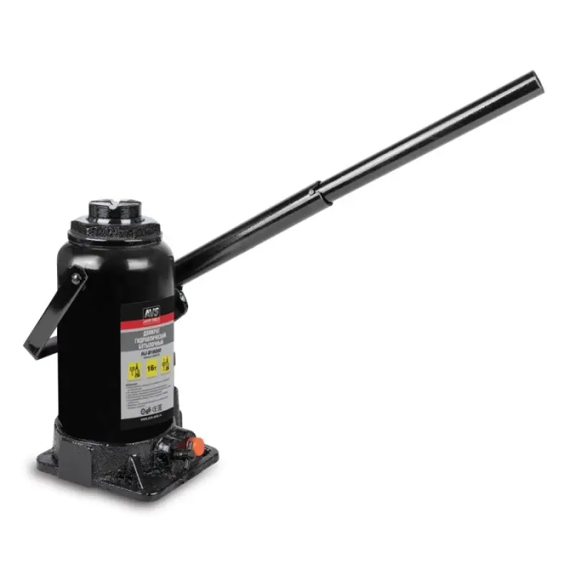Домкрат гидравлический AVS HJ-B16000, 16т, 225-425мм. с клапаном (сумка, ремкомплект)