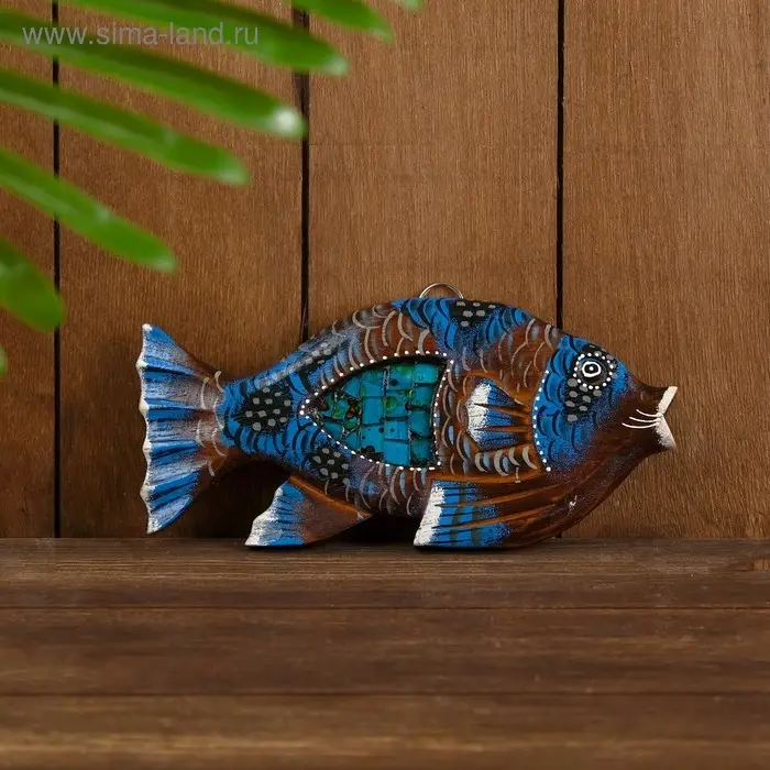 Панно Панно "Рыбка морская" дерево 20х1,5х10 см