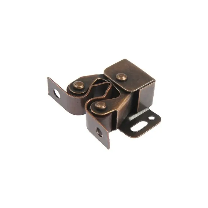 Двойная роликовая защёлка-стопор LOCKLAND, железная, цвет медь Двойная роликовая защёлка-стопор LOCKLAND, железная, цвет медь