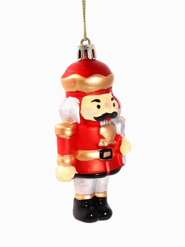 Ёлочные игрушки набор 2 шт. &laquo;Серпантин. Солдат грация&raquo;, 9&times;3.5 см, красные