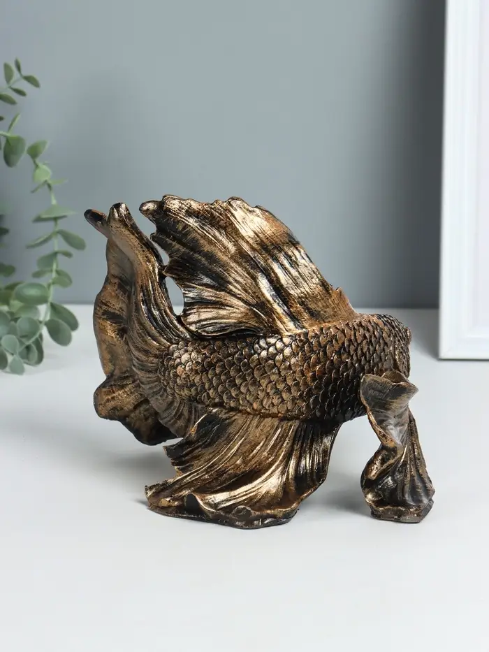 Фигура полистоун &laquo;Рыбка золотая&raquo;, 20.5&times;16&times;14 см