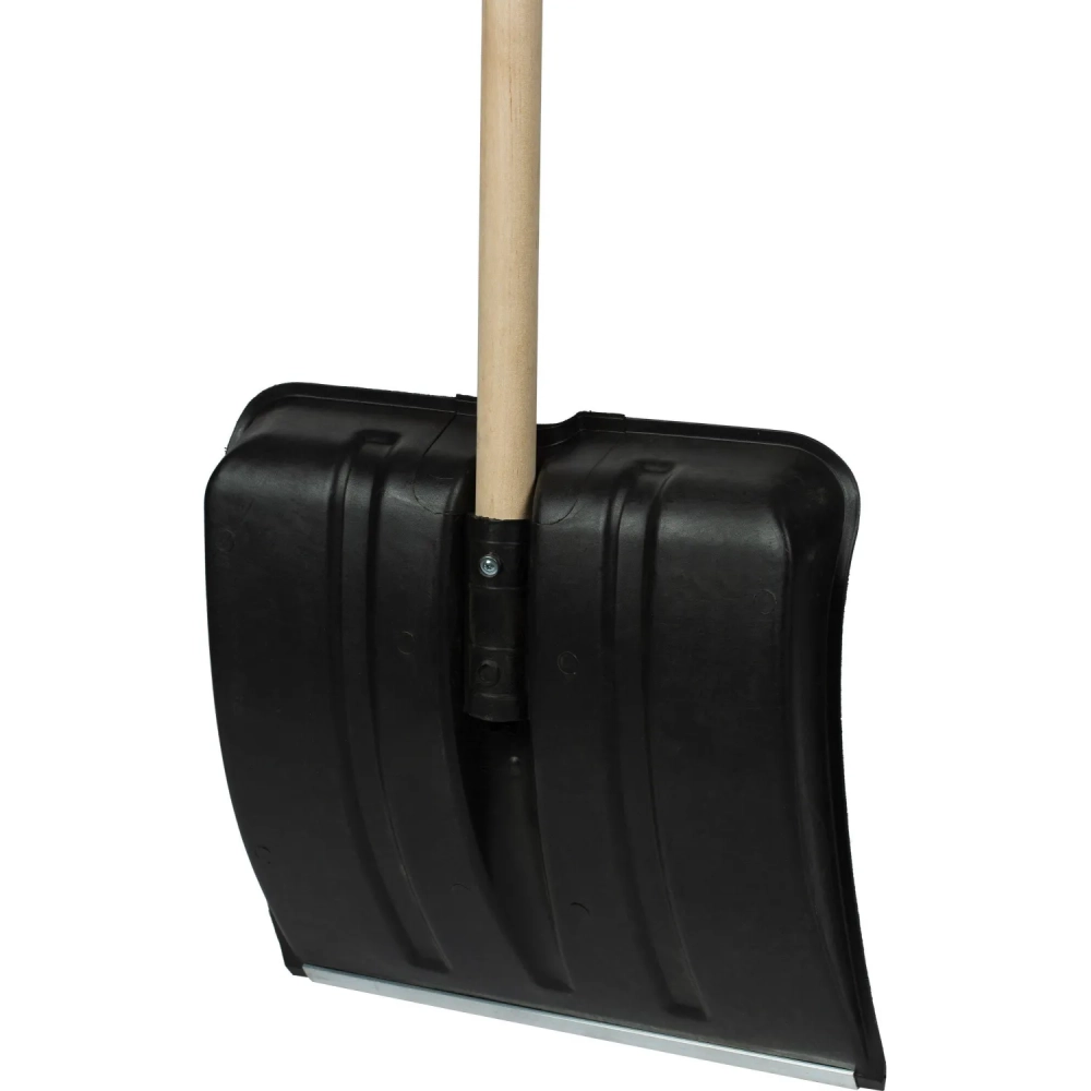 Лопата для уборки снега пластик/ковш 38х38,5х142 см с дерев черенком 615745