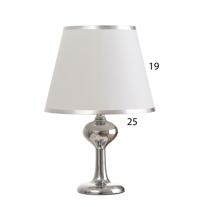 Лампа настольная Лампа настольная "Сарма" 1x60Вт E27 хром 25х25х40см RISALUX