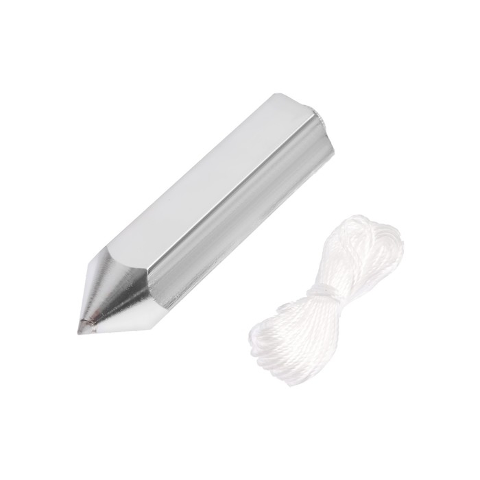 Отвес цилиндрический ТУНДРА, шнур 5 метров, 200 г Отвес цилиндрический ТУНДРА, шнур 5 метров, 200 г